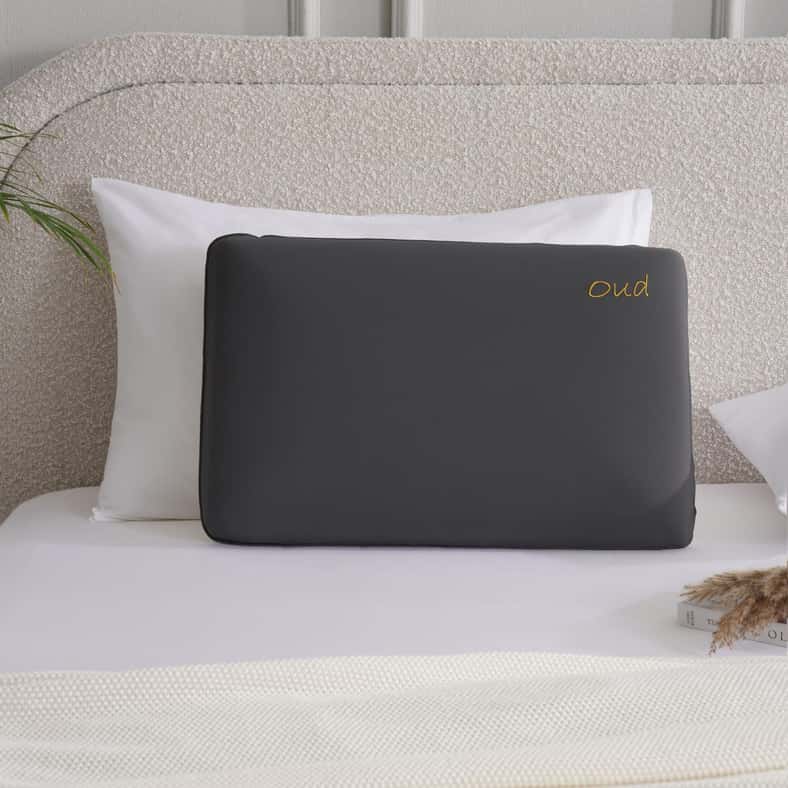 Pan Home Oud Infused Memory Foam Pillow 40x60x13cm - Dark Grey - Image 2