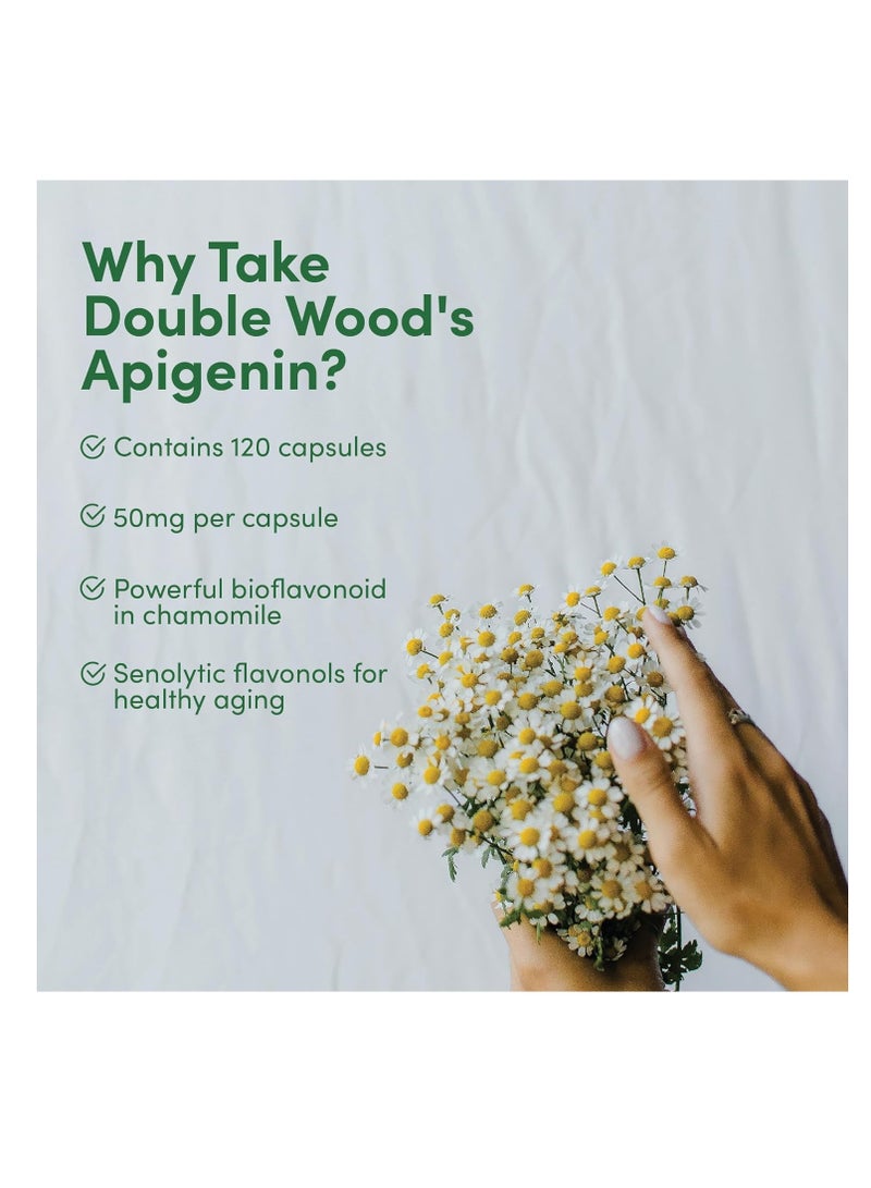 Double Wood Supplements Apigenin Supplement 50 mg per Capsule 120 capsules - Image 4