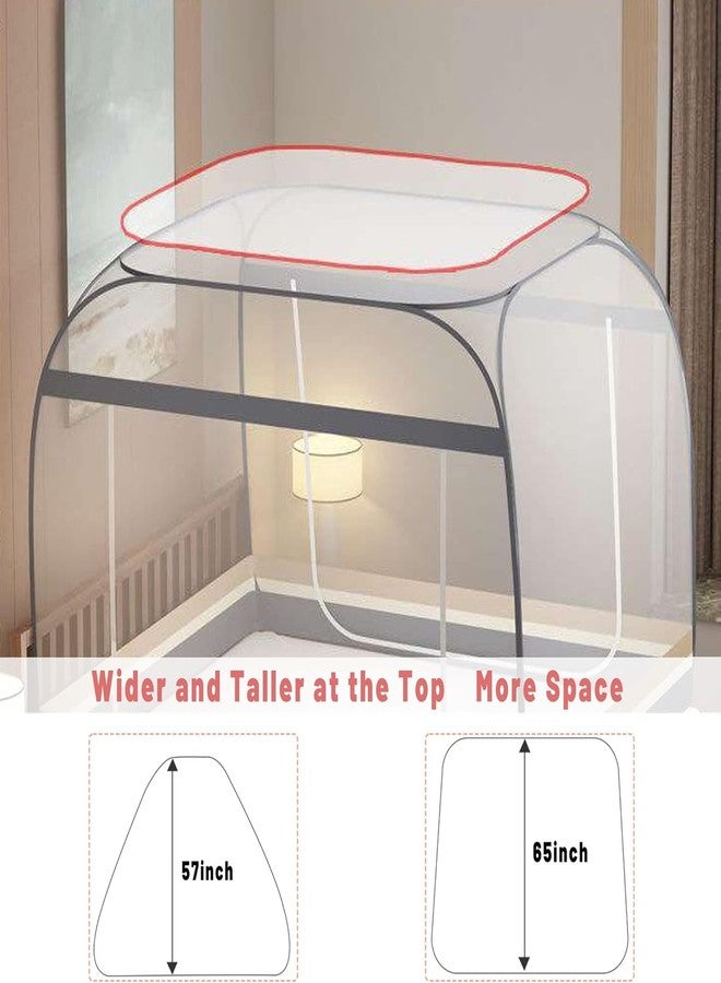FENGJIDA Pop Up Mosquito Net Tent for Beds,Portable Foldable Mosquito Netting Folding Design with Net Bottom,Mosquito Netting Bed Tent for Kids Girls Boys,Bed,Suit for Indoor Outdoor L77 x W47 x H59inch - Image 5