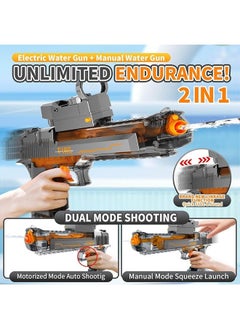 Yoawllty Automatic Manual Dual-mode Electric Water Toys, Powerful And Powerful Water Toys, Suitable for Summer Swimming Pool Toys, Suitable for Children and Adults(Gray)  - Image 4