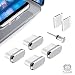 Fanoshon 4 Pack USB C Port Plugs Anti Dust Covers Type C Charging Port Protector Silver Anti Lost USB C Phone Charm Dustproof Cap Compatible with iPhone 16 15 Pro Max Plus Samsung S24 S23 S22 MacBook - Image 2