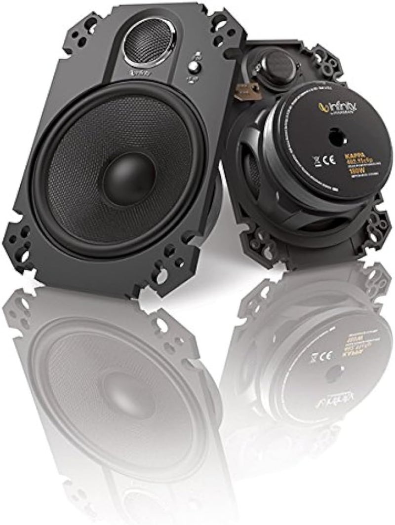 Infinity Kappa 4"x6" 2-Way Loudspeakers - Pair (Black) - Image 1