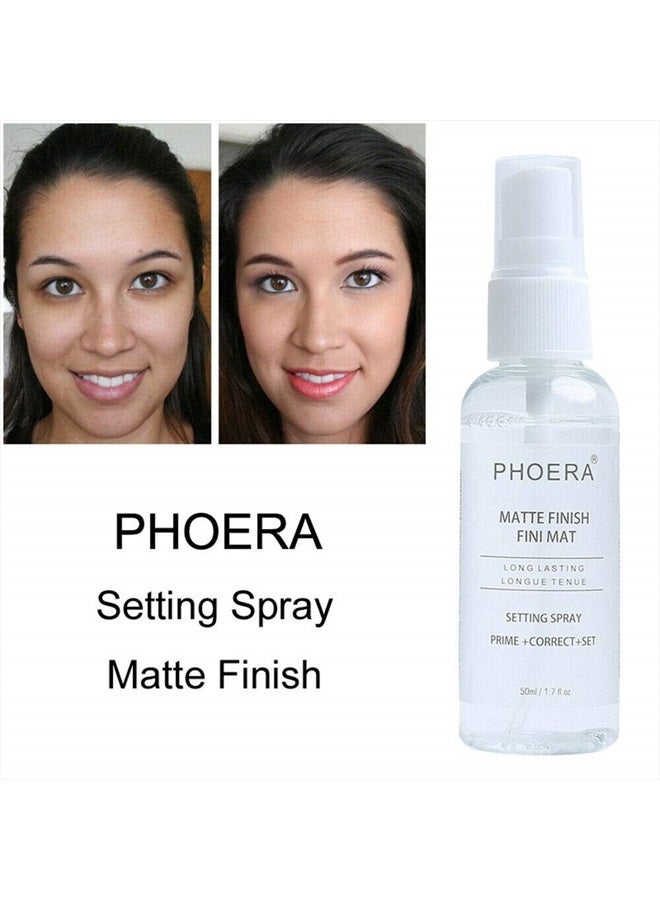 Phoera AQUAPURITY Phoera Makeup Setting Spray 3 In 1 Fixer, Primer & Corrector Matte Finish, Makeup Sealer Spray Long Lasting16Hr Wear Face Make Up Foundation Light Weight Beauty Blender - Image 3