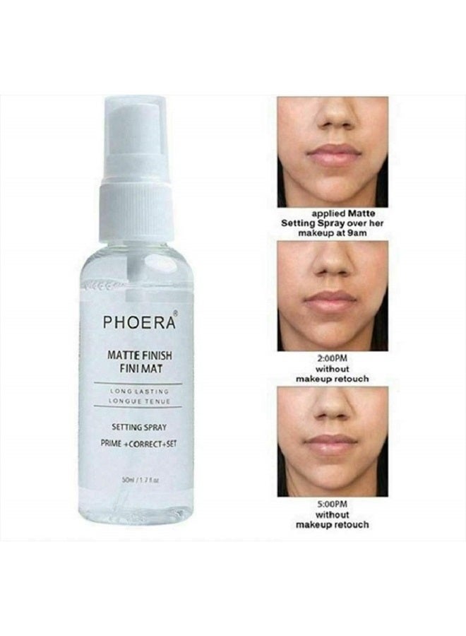 Phoera AQUAPURITY Phoera Makeup Setting Spray 3 In 1 Fixer, Primer & Corrector Matte Finish, Makeup Sealer Spray Long Lasting16Hr Wear Face Make Up Foundation Light Weight Beauty Blender - Image 5