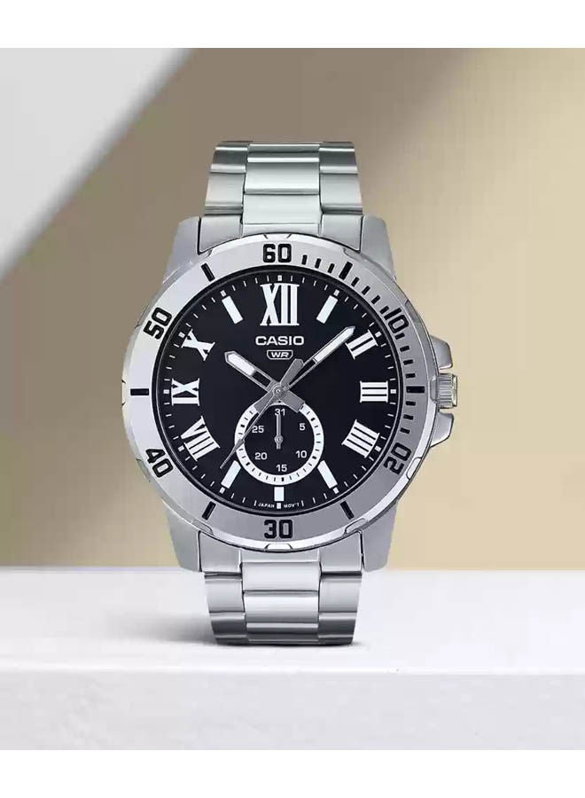 كاسيو ساعة يد من ستانلس ستيل كرونوغراف MTP-VD200D-1BUDF - Image 1