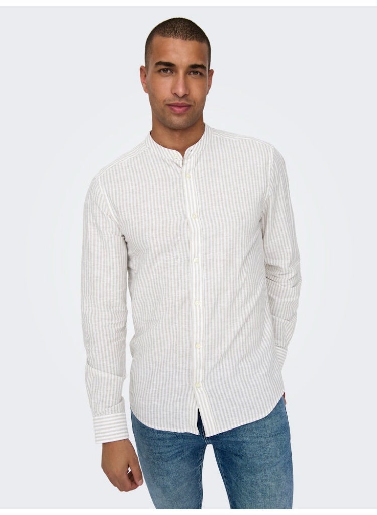 Only & Sons Men's Linen-Cotton Full Sleeve Shirt - Image 2