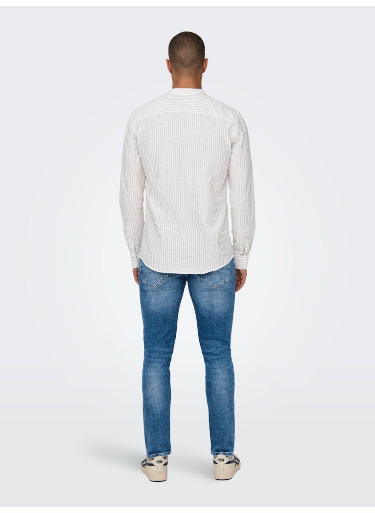 Only & Sons Men's Linen-Cotton Full Sleeve Shirt - Image 5