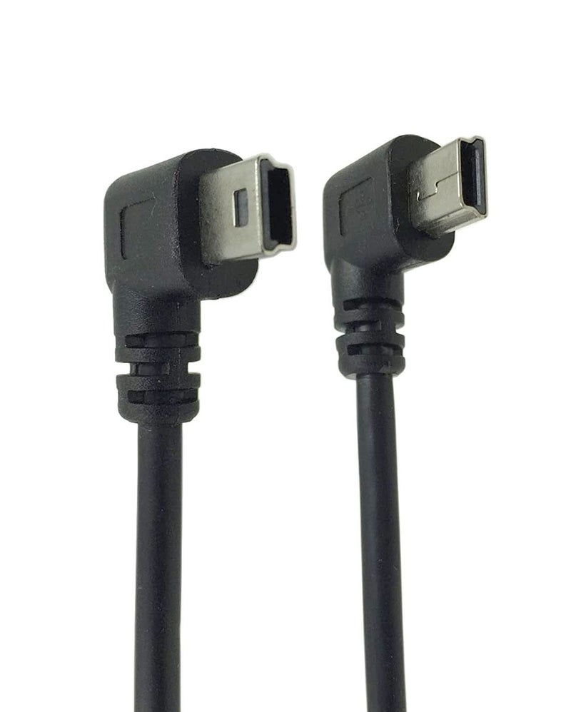 Haokiang (1-Set) Mini USB Cable, Haokiang 8 inch USB 2.0 Male to Mini USB 90 Degree Angled Male Charging Cable Cord - Black (Left/Right) - Image 4