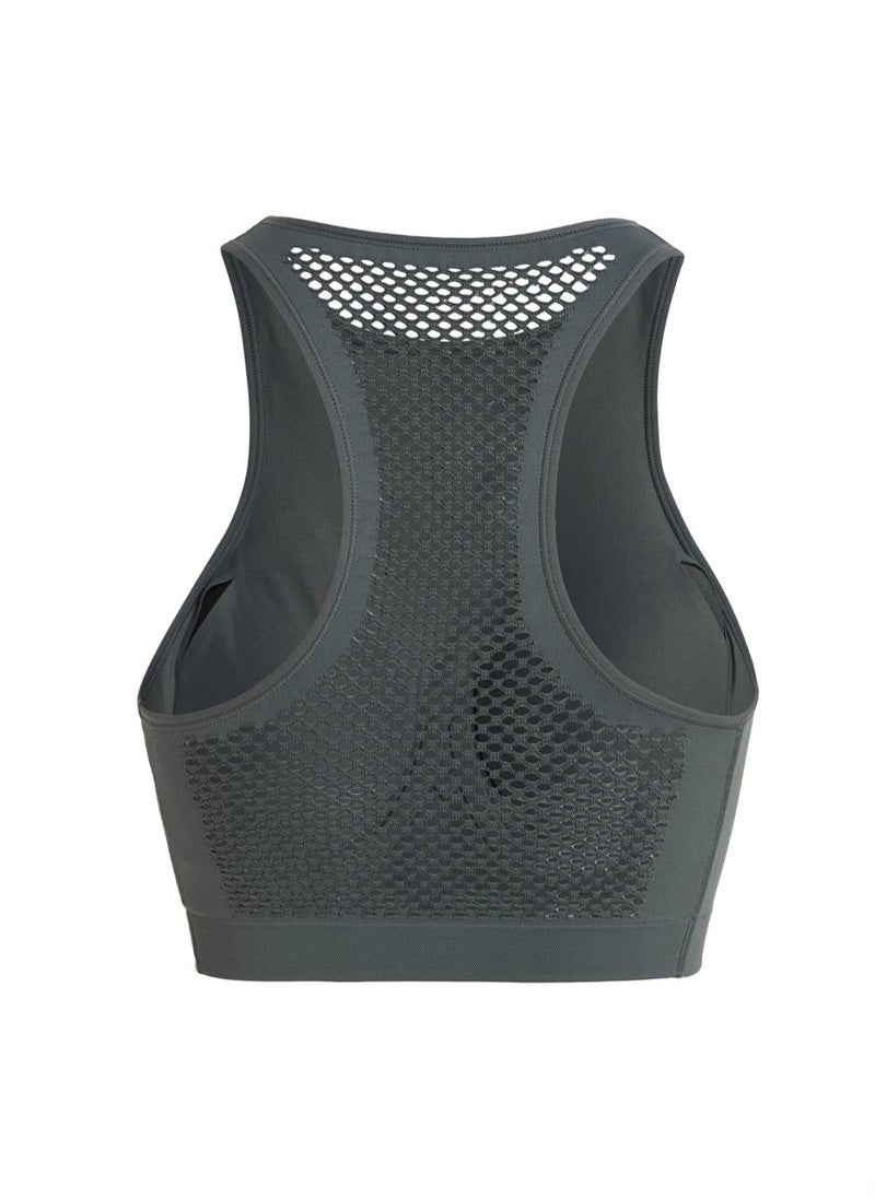 CALVIN KLEIN - Calvin Klein Women's Sports Bra - Medium Support - Sportswear - Polyamide , Grey - Image 1