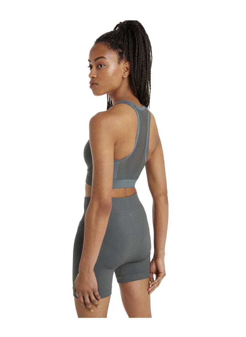 CALVIN KLEIN - Calvin Klein Women's Sports Bra - Medium Support - Sportswear - Polyamide , Grey - Image 1