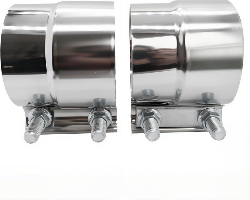ROADFORMER 2.5 inch Exhaust Clamp Stainless Steel Muffler Band Clamps for 2.5" Inner Diameter to 2.5" Outer Diameter Turbo Downpipe Exhaust System Repair - 2 Pieces - Image 5