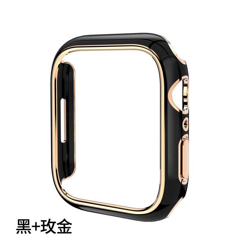 Suitable For Apple Watch Iwatch8765 Case Pc Two-Color Dazzling Carved Hollow Protective Shell Applewatch Sheath - Image 1