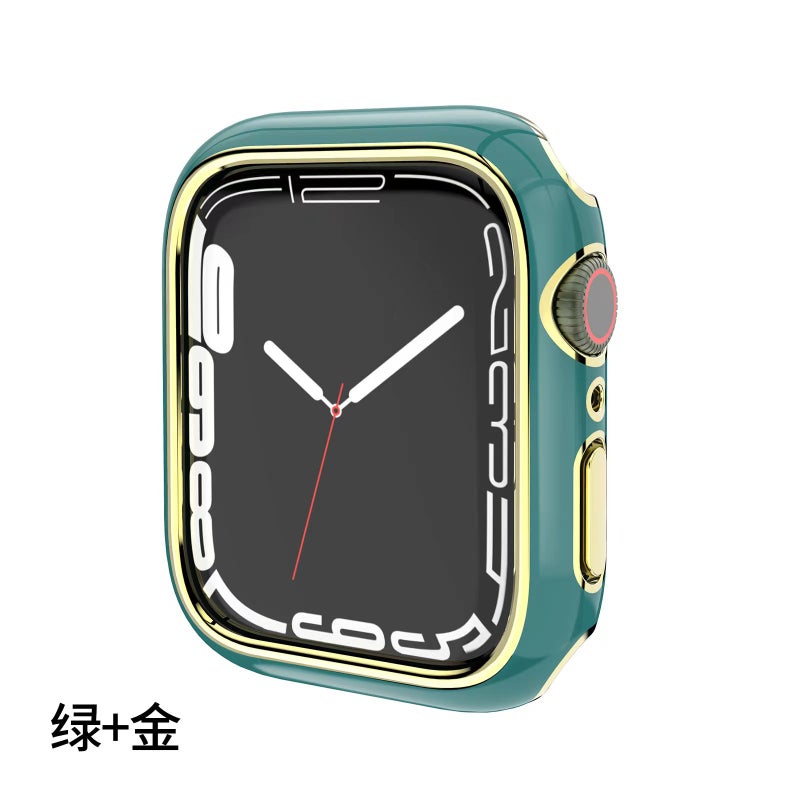 Suitable For Apple Watch Iwatch8765 Case Pc Two-Color Dazzling Carved Hollow Protective Shell Applewatch Sheath - Image 5