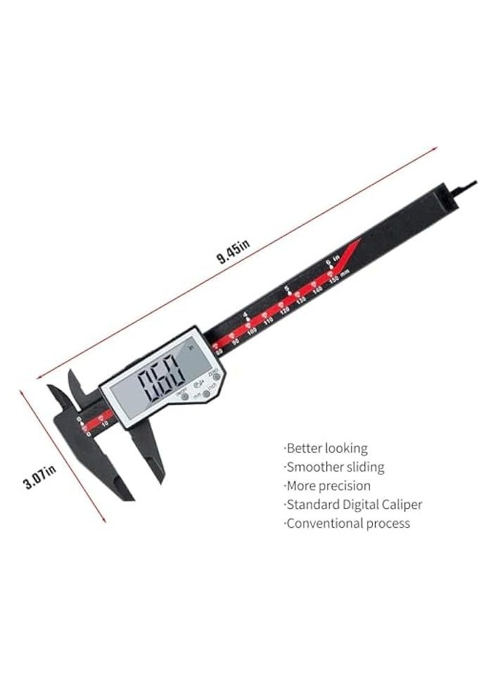 PROMASS Digital Caliper, Electronic Caliper Auto - Off Feature with Large Screen Vernier Caliper Conversion Measuring Tool (Size : BLACK)  - Image 2