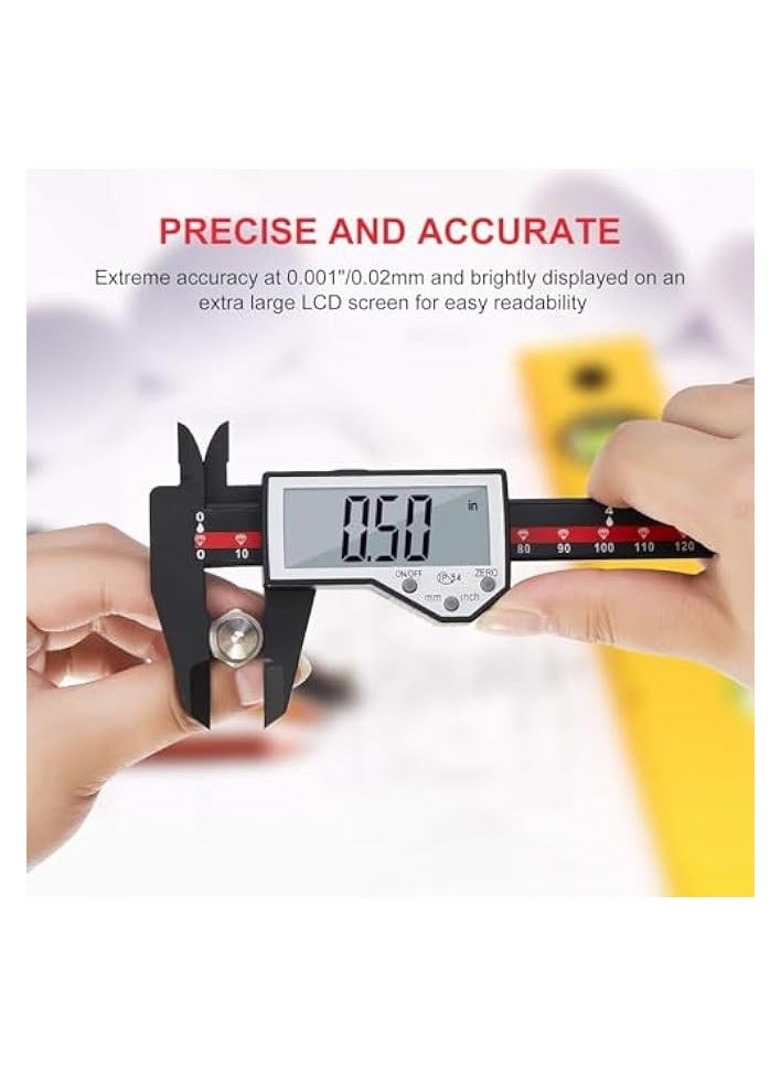 PROMASS Digital Caliper, Electronic Caliper Auto - Off Feature with Large Screen Vernier Caliper Conversion Measuring Tool (Size : BLACK)  - Image 4