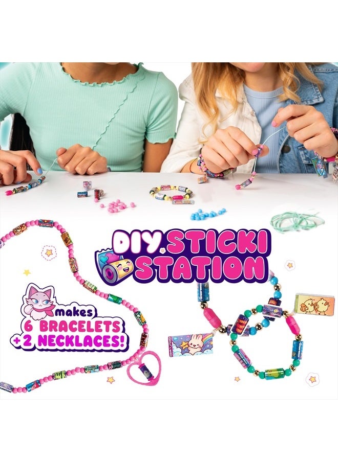 Sky Castle - STICKI ROLLS Sticki Station - Ultimate DIY Sticker Jewelry Kit | Includes 320 Mini Stickers | Builds 6 Bracelets & 2 Necklaces | 2 Pendants & 144 Beads | Over 1000 Designs to Discover and Collect! - Image 1