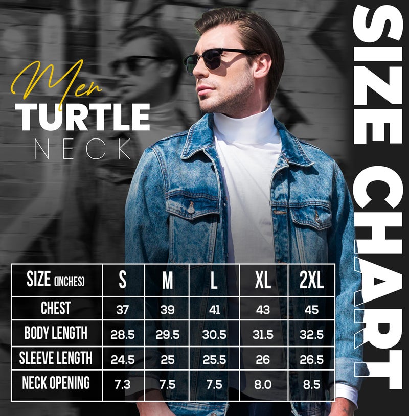 Utopia Wear Turtleneck Men Slim Fit UPF 50+ Lightweight Pullover Sweater Long Sleeves Top, Small, White - Image 2