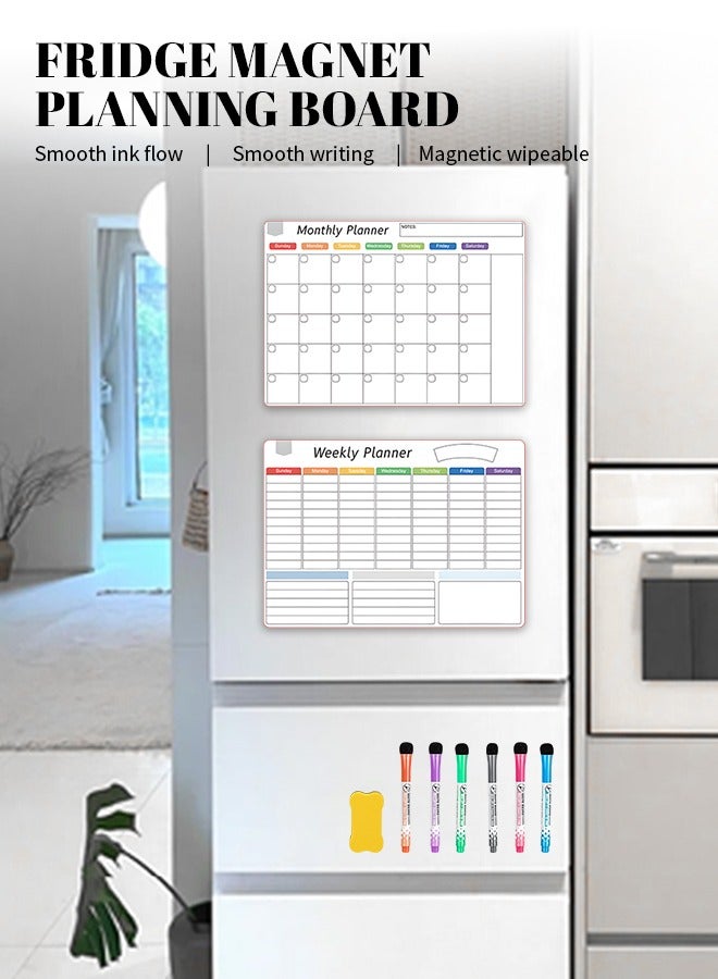 Portable Dry Erase Board, Bendable Magnetic Whiteboard with Magnetic Whiteboard Pen, Free Cutting Easy DIY, Perfect for Schedule Board, To-Do List, Shopping List, Daily Menu - Image 2