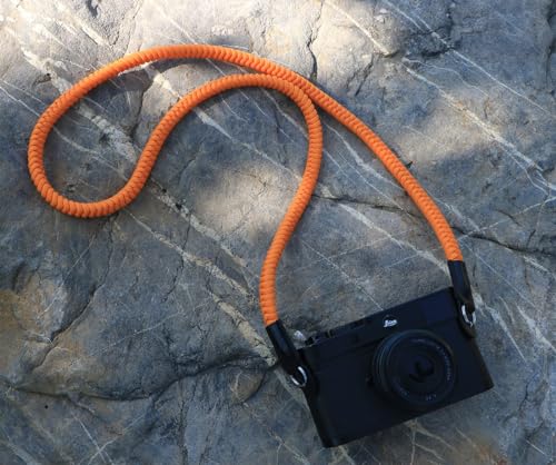 HITHUT Paracord Camera Strap Long Camera Neck Shoulder Strap for SLR DSLR Digital Mirrorless Cameras 47inch/120cm Orange - Image 2