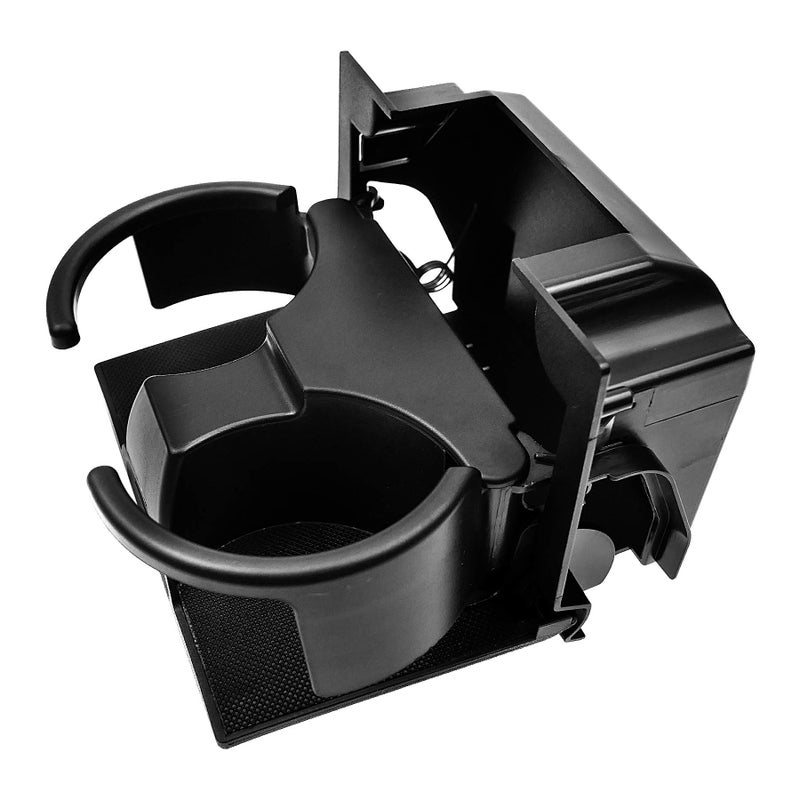 Rear Center Console Cup Holder Fits for Nissan Frontier Xterra Pathfinder 2005-2019 OE Replacement 96965-ZS00A, 96965-ZP00C, 96965-ZP00D- Rear Seat Center Console Cup Holder Insert(Black)