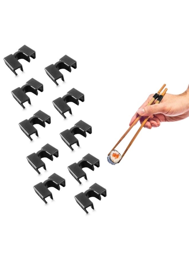 شيبشيب طقم 10 قطع من مساعدات عيدان الطعام القابلة لإعادة الاستخدام، عيدان تدريب للكبار والمبتدئين والمدربين أو المتعلمين من جميع الأعمار. - Image 1