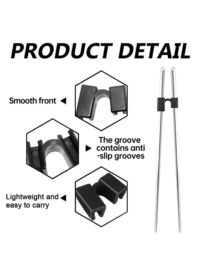 شيبشيب طقم 10 قطع من مساعدات عيدان الطعام القابلة لإعادة الاستخدام، عيدان تدريب للكبار والمبتدئين والمدربين أو المتعلمين من جميع الأعمار. - Image 2