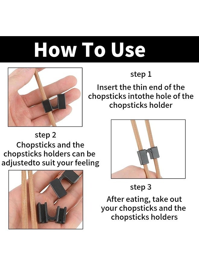 شيبشيب طقم 10 قطع من مساعدات عيدان الطعام القابلة لإعادة الاستخدام، عيدان تدريب للكبار والمبتدئين والمدربين أو المتعلمين من جميع الأعمار. - Image 3