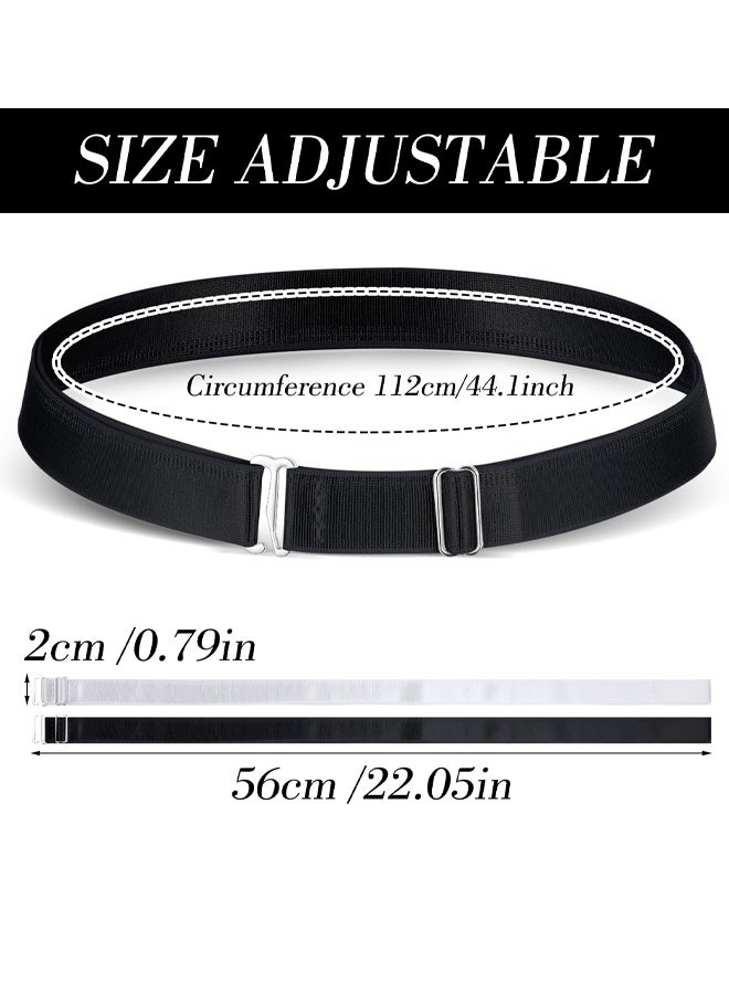 2 PCS Shirt Tuck Belts, Adjustable Elastic Belts, Perfect, For Cropping Shirts, Sweaters And More - Image 2