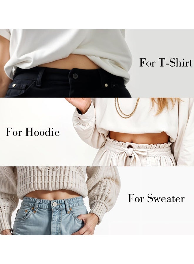 2 PCS Shirt Tuck Belts, Adjustable Elastic Belts, Perfect, For Cropping Shirts, Sweaters And More - Image 4