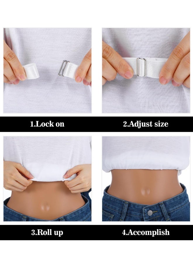 2 PCS Shirt Tuck Belts, Adjustable Elastic Belts, Perfect, For Cropping Shirts, Sweaters And More - Image 3