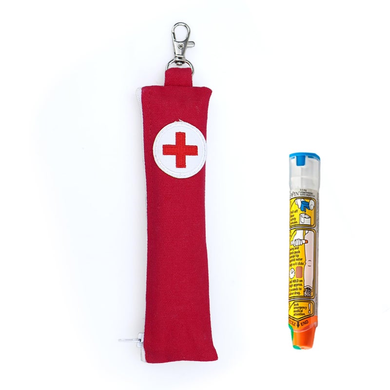 rainbowstar 2 Pack Epipen Medical Carrying Case EpiPen Carrier Slim with Clip Epipen Holder Pouch for 1 EpiPen Allergy Medicine Essentials