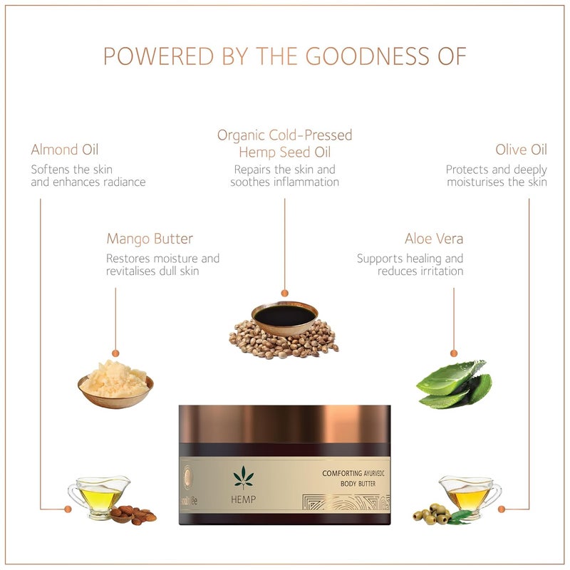 SoulTree Hemp Comforting Ayurvedic Body Butter  175g - Image 2