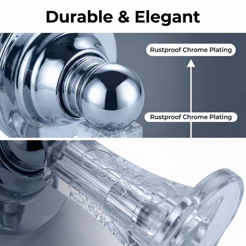 Long Transparent Magnetic Door Stopper 1 Set No Drilling Easy Install Wall Floor Mount - Image 3