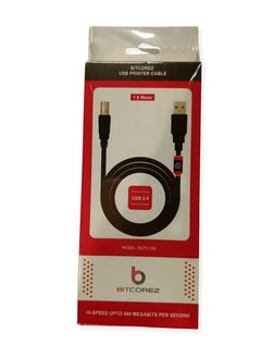 Bitcorez USB Printer Cable 2.0 - 1.8M - PVC - Black  - Image 2