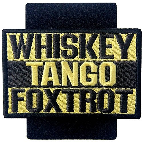 Rocking Planet Whiskey Tango Foxtrot ACU Tactical Combat Emblem Embroidered Morale Hook & Loop Patch - Image 3