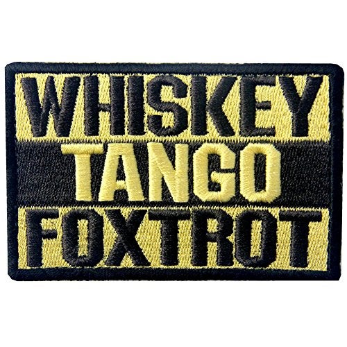 Rocking Planet Whiskey Tango Foxtrot ACU Tactical Combat Emblem Embroidered Morale Hook & Loop Patch - Image 1