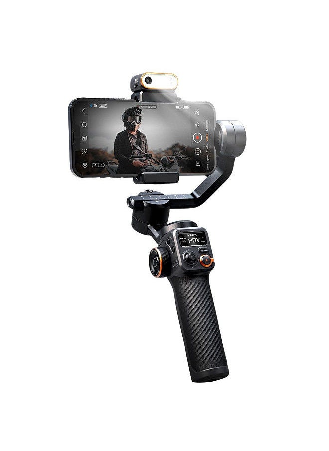 hohem - hohem iSteady M6 Kit 3-Axis Smartphone Gimbal Stabilizer Anti-shake Phone Vlog Gimbal 360° Rotatable OLED Large Screen - Image 1