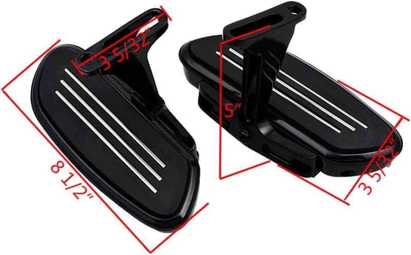 Astra Depot Streamline Passenger Floorboards Kit for 1993-2018 Harley Touring Models - Image 2
