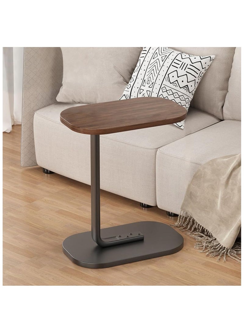 NANAO Home Sofa Side Table Small Modern Coffee Snack Couch Nightstand Narrow Bedside Table for Bedroom Living Room Home Office Dorm (Brown) - Image 1