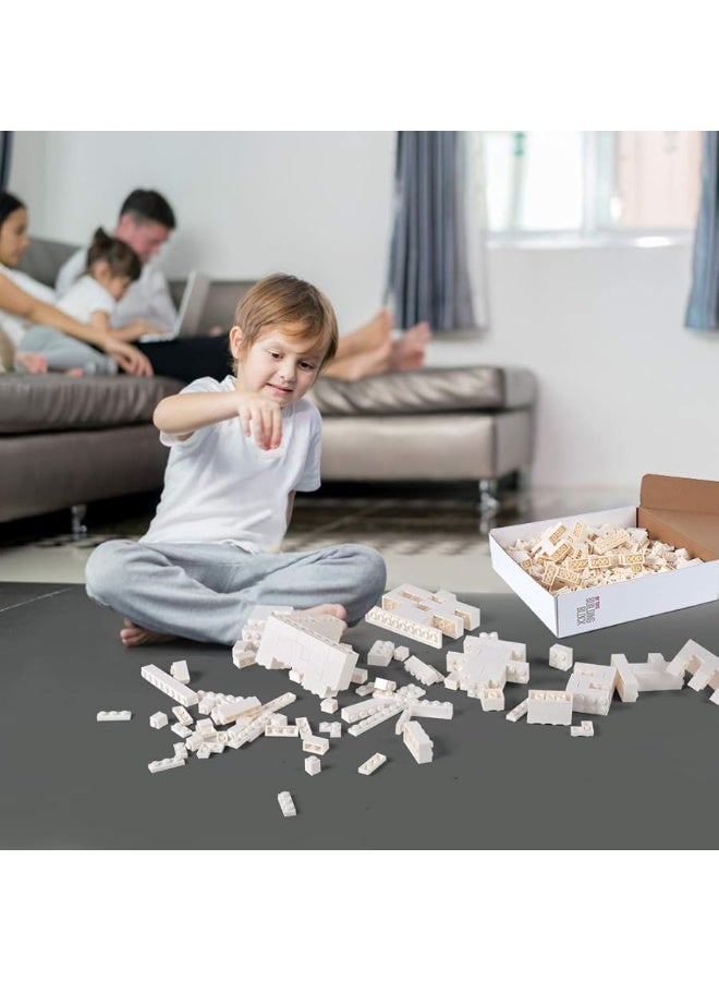 Lekebaby Building Bricks 1500 PCS Classic Building Blocks, Compatible with All Major Brands, White - Image 2