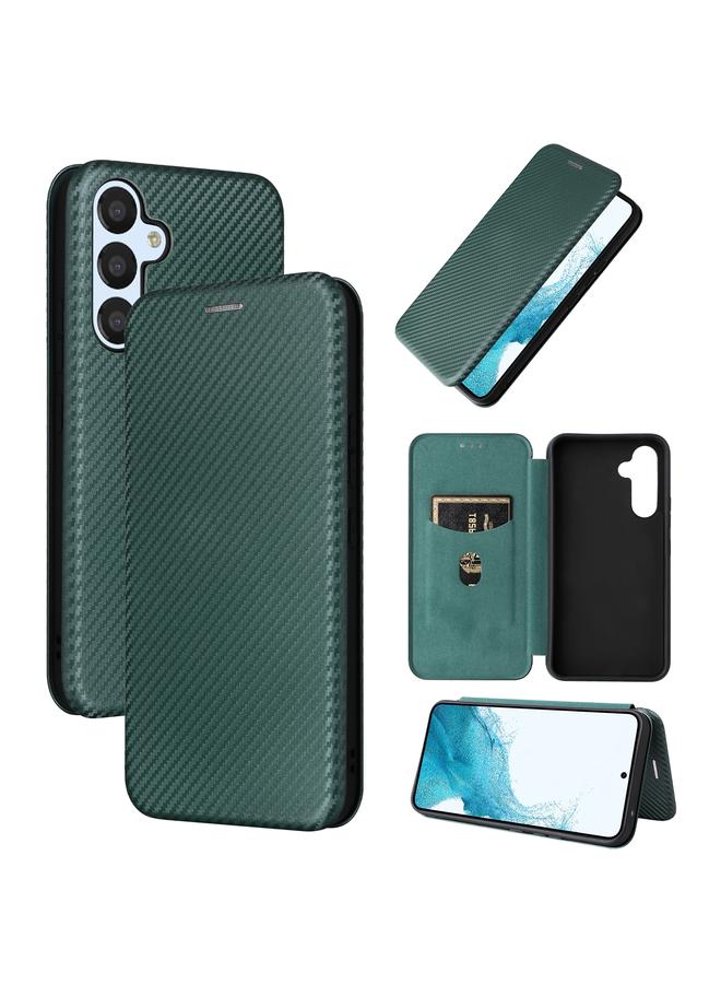 S-TOP Case For Samsung Galaxy A54 5G Carbon Fiber Texture Flip Leather Phone Case - Image 1