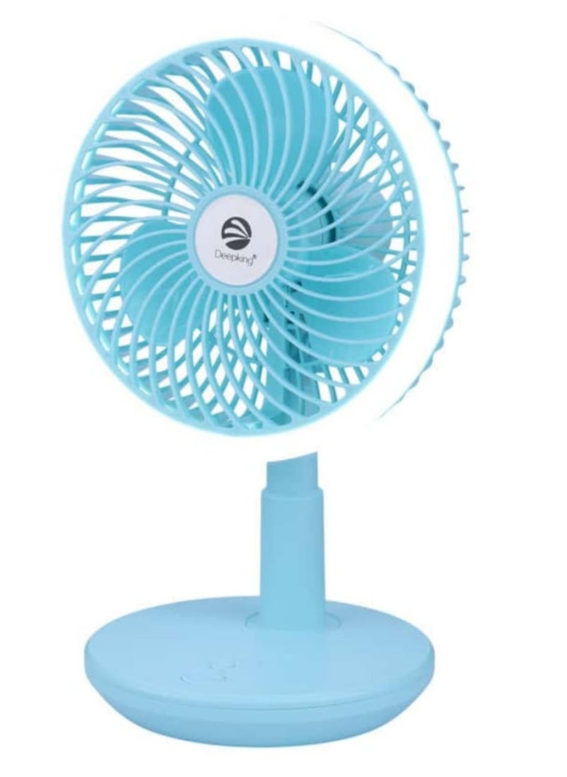 Deepking DK-123 8" Head-Shaking Fan: Compact, Powerful, and Modern Cooling Solution with 3000mAh Battery and LED Display