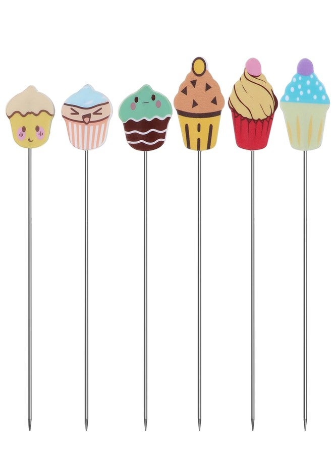 TARINI 6Pcs Stainless Steel Cake Tester – Colorful Handle Baking Doneness Checker, Multi-Use Stirring Skewer for Cakes Breads Brownies Coffee - Image 1