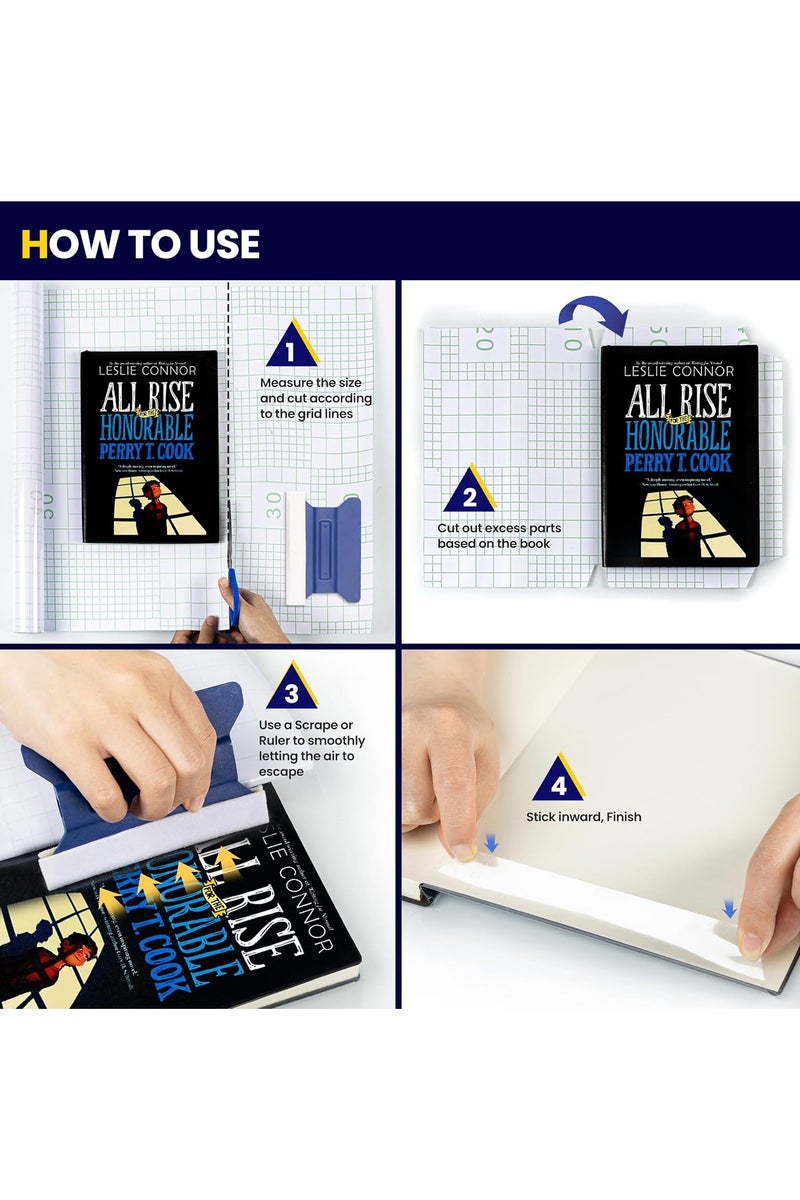 GUDOO ورق شفاف للاتصال باللصق الذاتي لحماية الجدران، مقاس 23.6 بوصة × 10 أقدام/لفافة، واقي شفاف للجدران وخزائن المطبخ من الأثاث. - Image 5