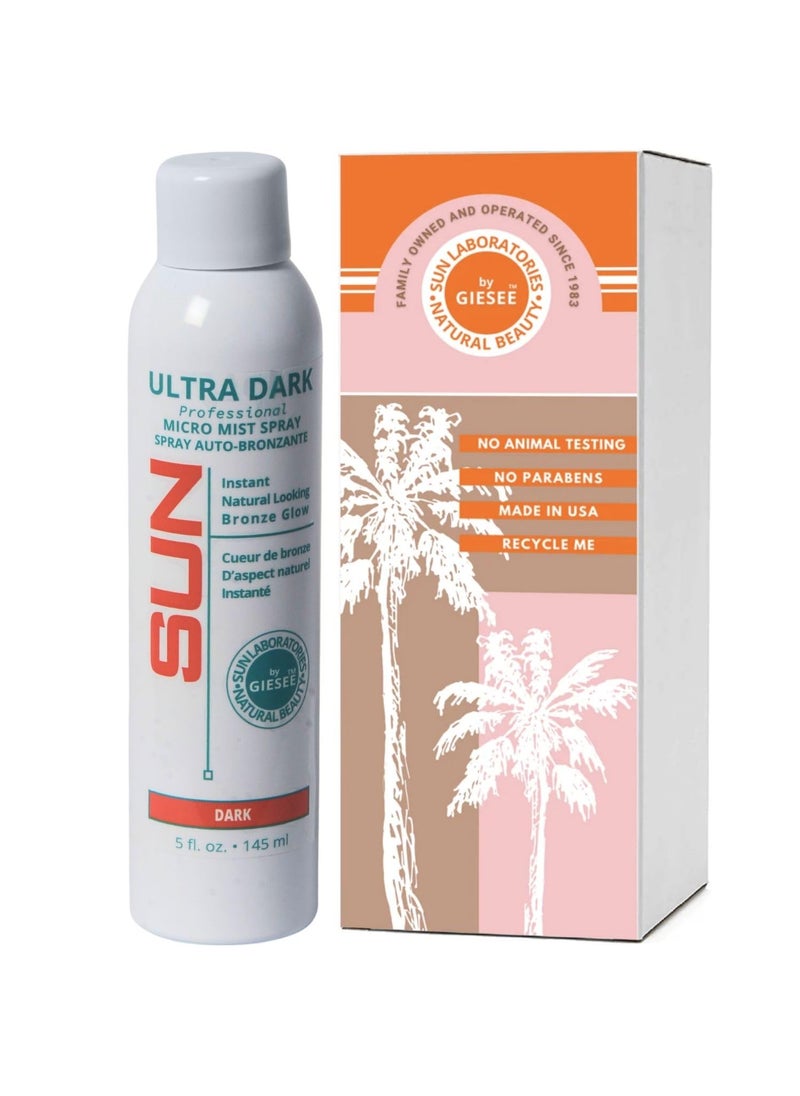 Sun Laboratories by Giesee Sun Laboratories By Giesee Ultra Dark Micro Mist Spray Tanner  Self Tanning Lotion Sun Tanning Lotion Spray Tan Solution  Instant Tan Spray Self Tanner Face Mist Sunless Tanning Water Spray 