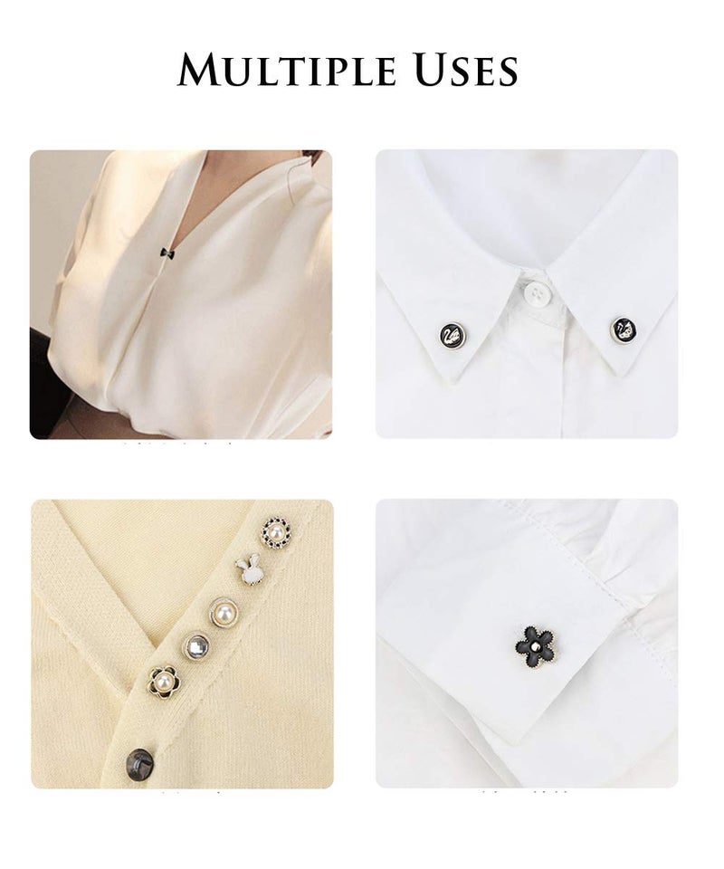 PENTA ANGEL Women Shirt Brooch Pins 20Pcs Mini Cover Up Enamel Safety Lapel Pins Buttons Sweater Shawl Clips for Coat Dress Clothes Decoration - Image 4