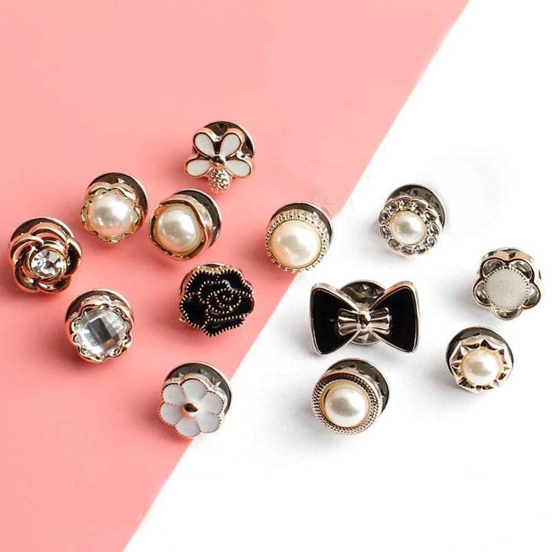 PENTA ANGEL Women Shirt Brooch Pins 20Pcs Mini Cover Up Enamel Safety Lapel Pins Buttons Sweater Shawl Clips for Coat Dress Clothes Decoration - Image 3