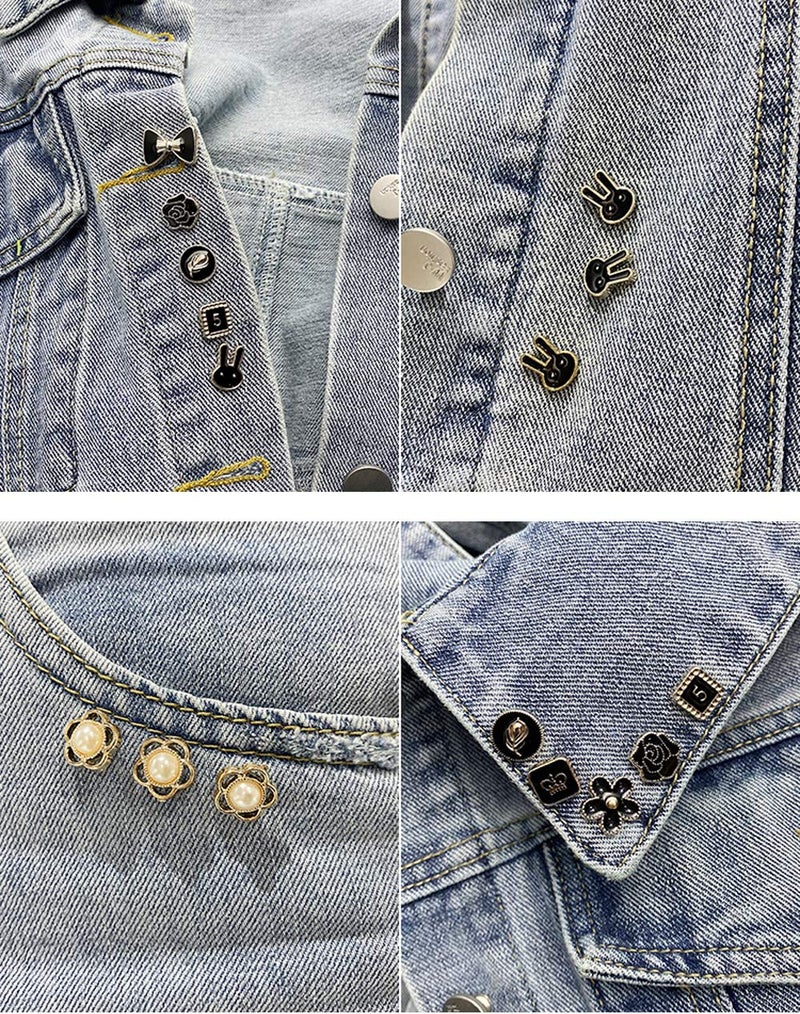 PENTA ANGEL Women Shirt Brooch Pins 20Pcs Mini Cover Up Enamel Safety Lapel Pins Buttons Sweater Shawl Clips for Coat Dress Clothes Decoration - Image 5