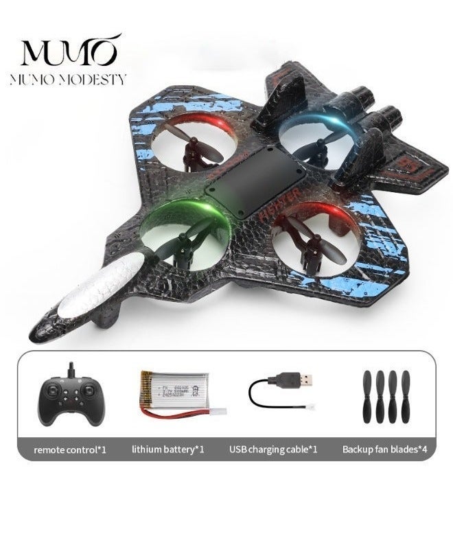 MUMO Rc Jet Fighter Drone - LED Lights, USB Charging Remote Control Airplane Toy for Kids Adults Long-Lasting Battery, Acrobatic Performance, Outdoor Fun - Image 2