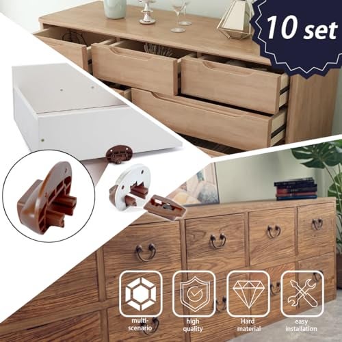 XTPTFABS 10PCS Drawer Guide Kits(Drawer Slides Repair kit with Metal Support Plate) Replacement for Rite-Trak II Model #168 Drawer Guide Glide,Commercial Slide Style Drawers Drawer Slides(10) - Image 4